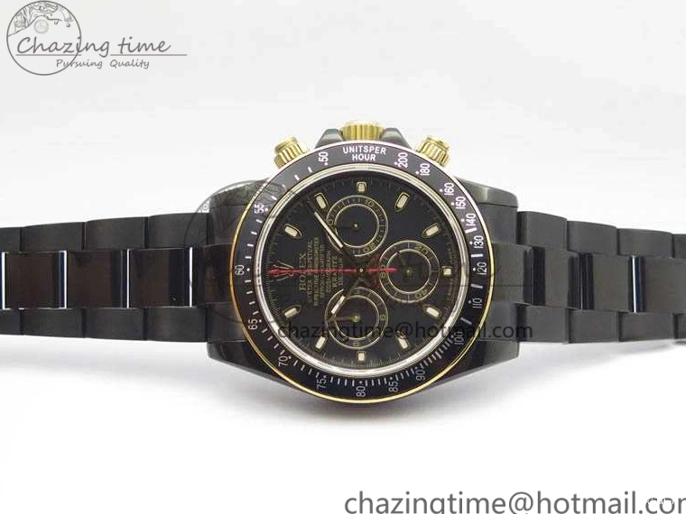 Bracelet Kravitz Daytona Black YG Best Maker On DLC DLC BP Dial Strap) A4130 Edition (Free Leather 0121